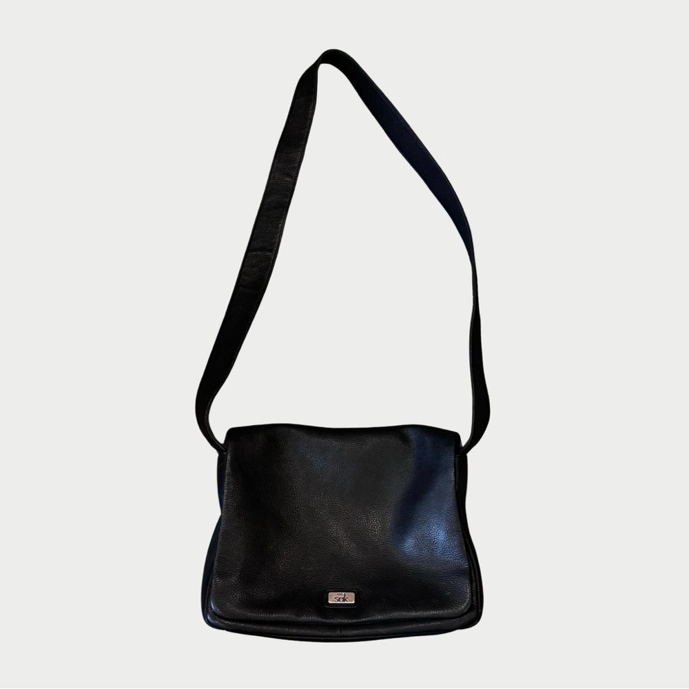 The Sak Black Leather Crossbody Purse